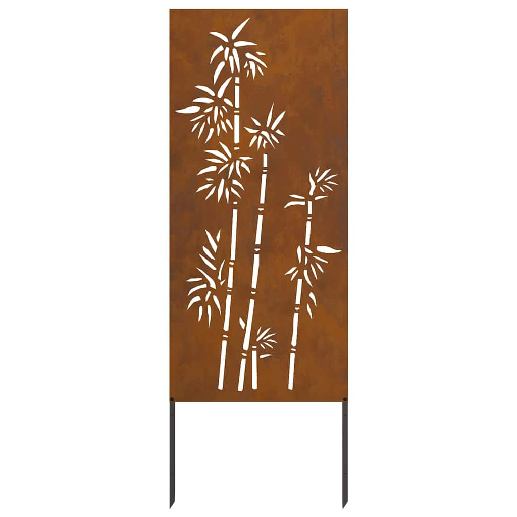 vidaXL Οθόνη Ιδιωτικότητας Κήπου Floral Σκ rusty 50 x 140 εκ
