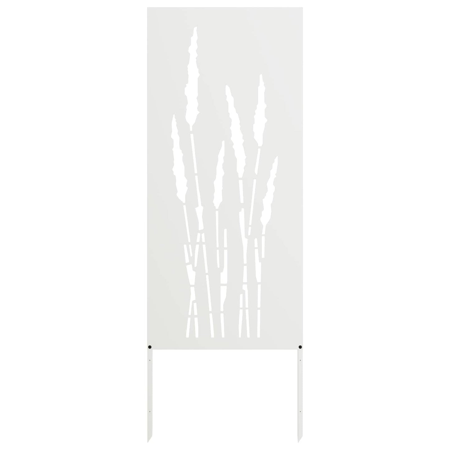 vidaXL Οθόνη Ιδιωτικότητας Κήπου Floral Λευκό 50 x 140 εκ
