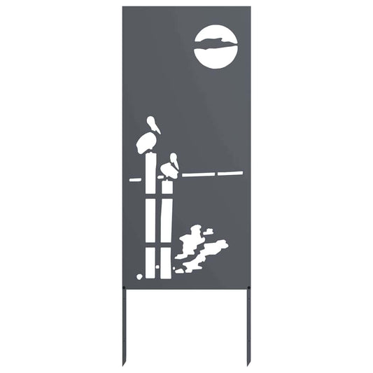 vidaXL Οθόνη Ιδιωτικότητας Κήπου Μαιανδρικό σχέδιο Ανθρακί 50 x 140 εκ