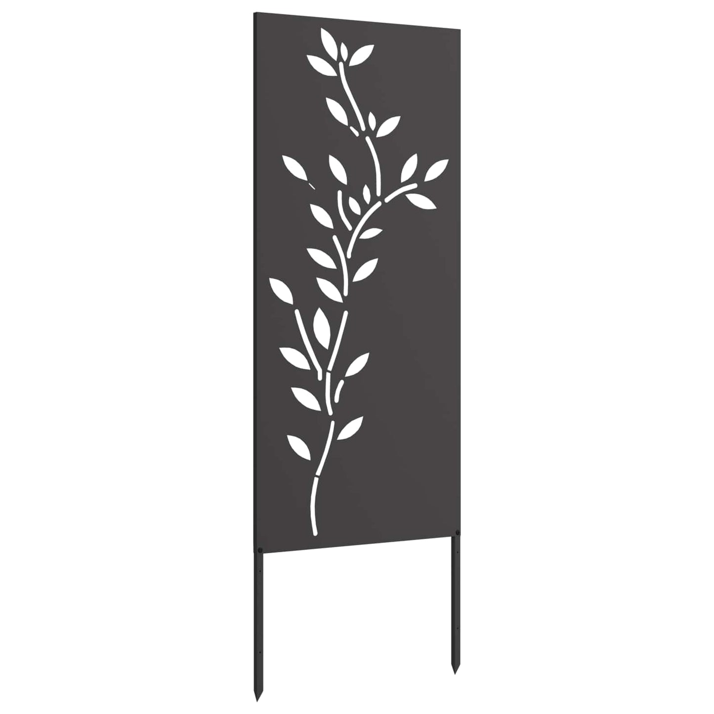 vidaXL Οθόνη Ιδιωτικότητας Κήπου Floral Μαύρο 50 x 140 εκ