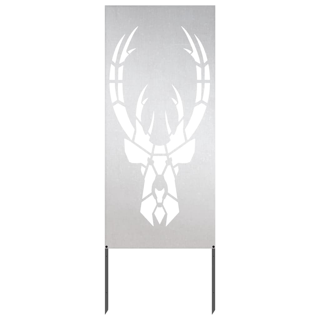 vidaXL Οθόνη Ιδιωτικότητας Κήπου Ασημί 50 x 140 εκ Ανοξείδωτο ατσάλι