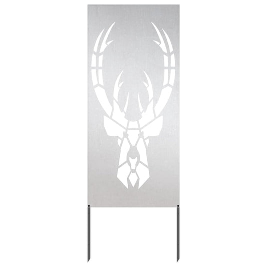 vidaXL Οθόνη Ιδιωτικότητας Κήπου Ασημί 50 x 140 εκ Ανοξείδωτο ατσάλι