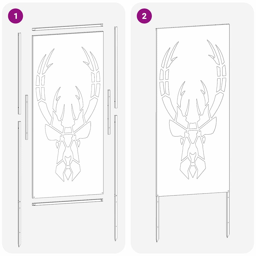 vidaXL Οθόνη Ιδιωτικότητας Κήπου Animal Print Σκ rusty 50 x 140 εκ