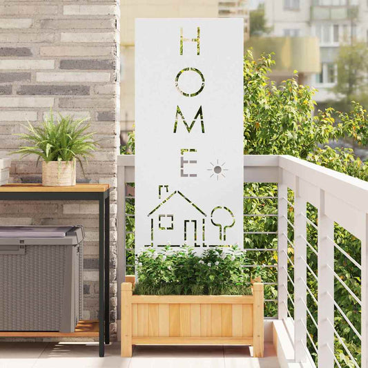 vidaXL Οθόνη Ιδιωτικότητας Κήπου Μαιανδρικό σχέδιο Λευκό 50 x 140 εκ