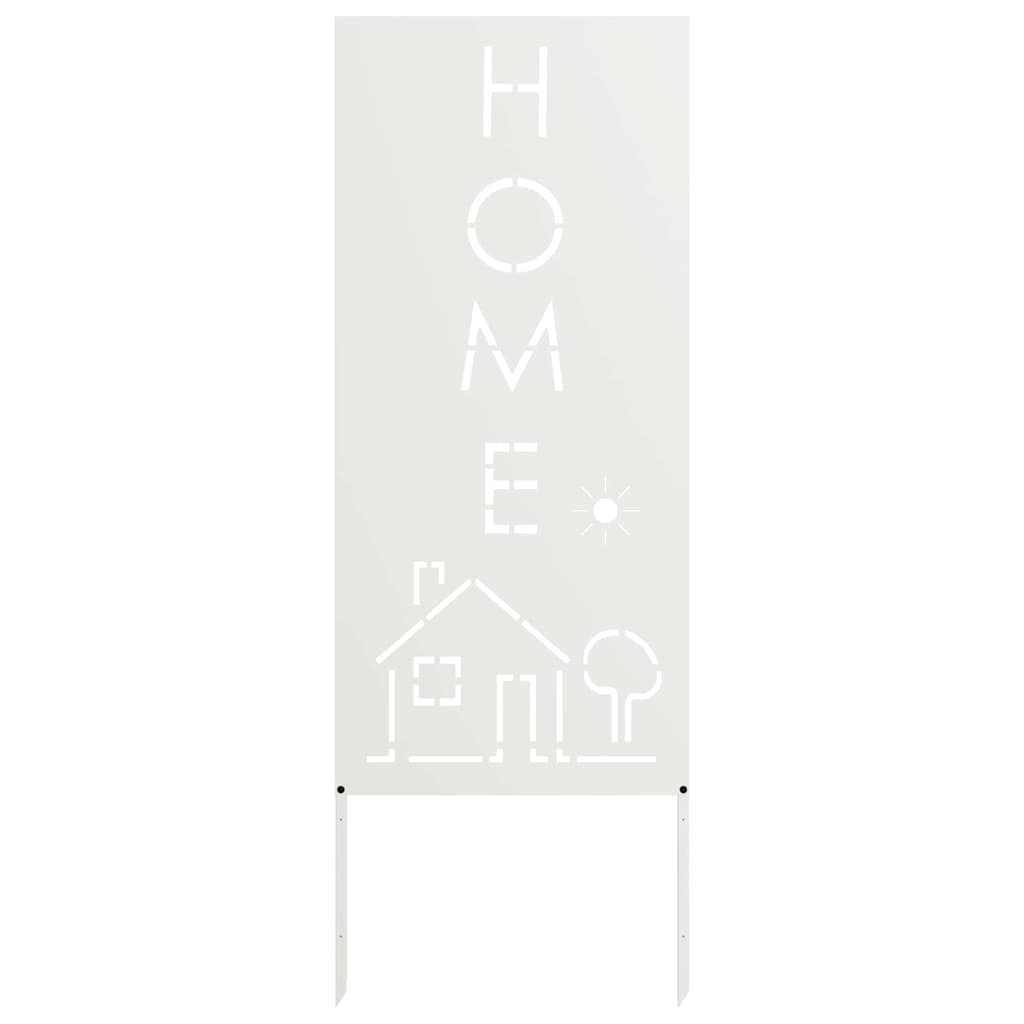 vidaXL Οθόνη Ιδιωτικότητας Κήπου Μαιανδρικό σχέδιο Λευκό 50 x 140 εκ