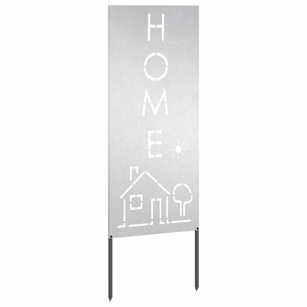 vidaXL Οθόνη Ιδιωτικότητας Κήπου Ασημί 50 x 140 εκ Ανοξείδωτο ατσάλι