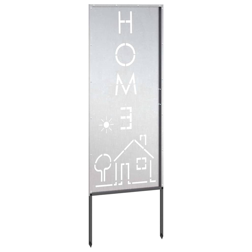 vidaXL Οθόνη Ιδιωτικότητας Κήπου Ασημί 50 x 140 εκ Ανοξείδωτο ατσάλι