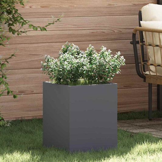 vidaXL Γλάστρα Κήπου Ανθρακί 32 x 32 x 40 εκ. Ψυχρής έλασης χάλυβας