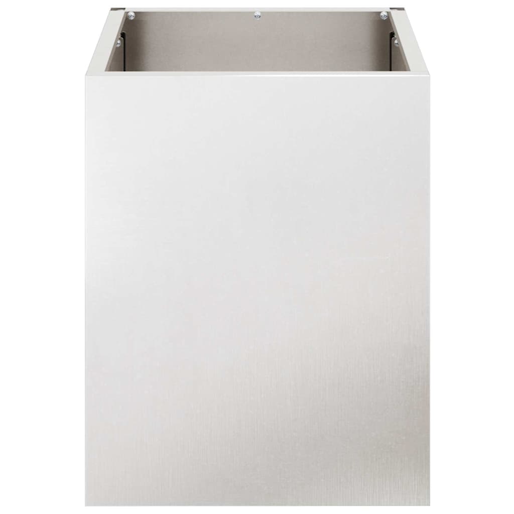 vidaXL Γλάστρα Κήπου Ασημί Ανοξείδωτο ατσάλι