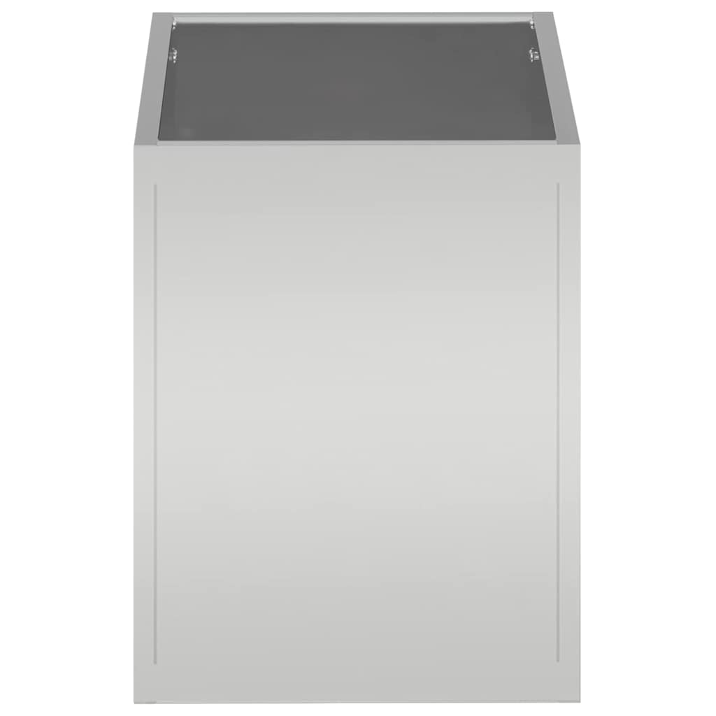 vidaXL Γλάστρα Κήπου Ασημί 50 x 32 x 40 εκ. Γαλβανισμένος χάλυβας