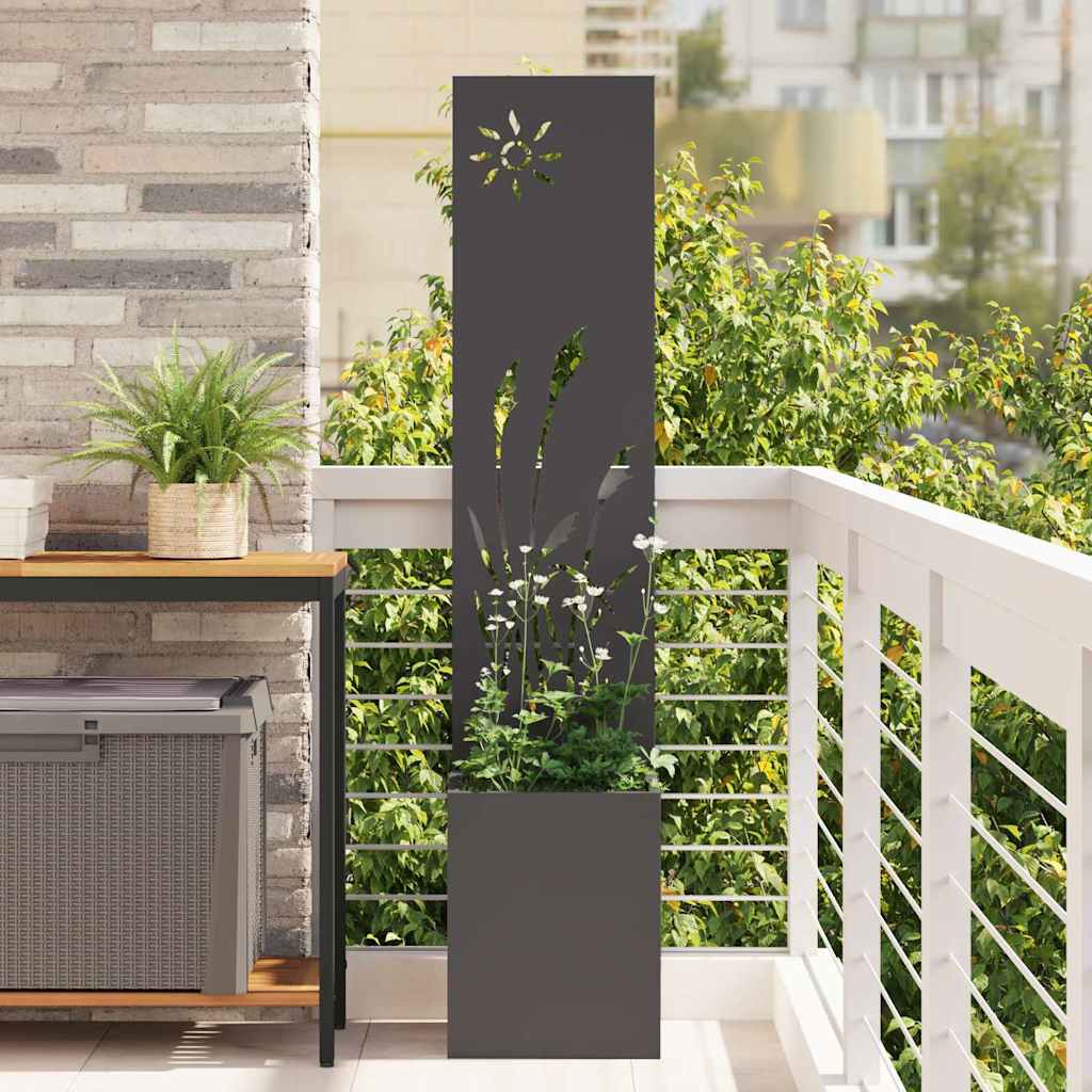 vidaXL Οθόνη Ιδιωτικότητας Κήπου Μαιανδρικό σχέδιο Μαύρο 32 x 140 εκ.