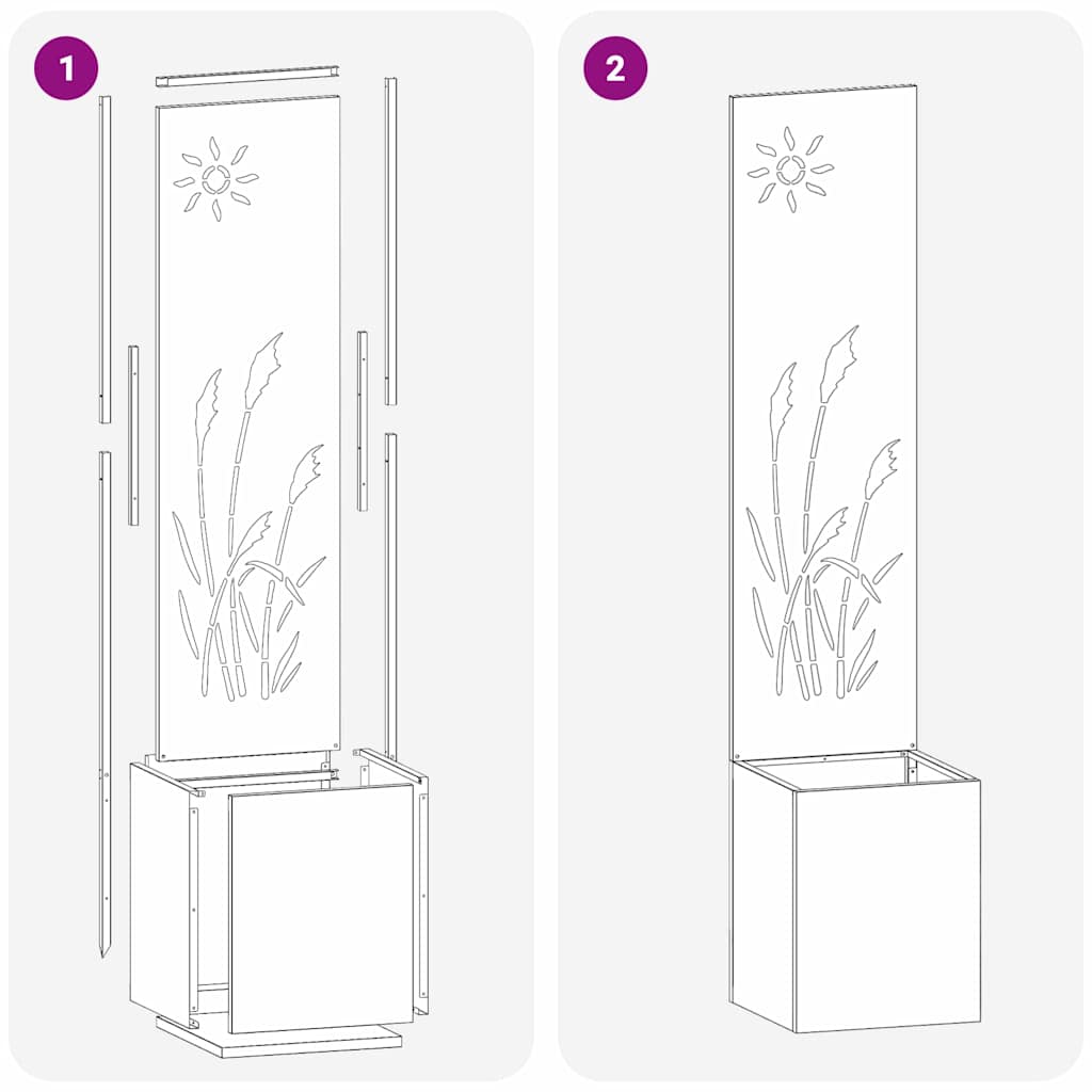 vidaXL Οθόνη Ιδιωτικότητας Κήπου Σκ rusty 32 x 140 εκ.