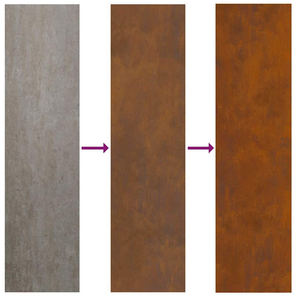 vidaXL Οθόνη Ιδιωτικότητας Κήπου Floral Σκ rusty 32 x 140 εκ.