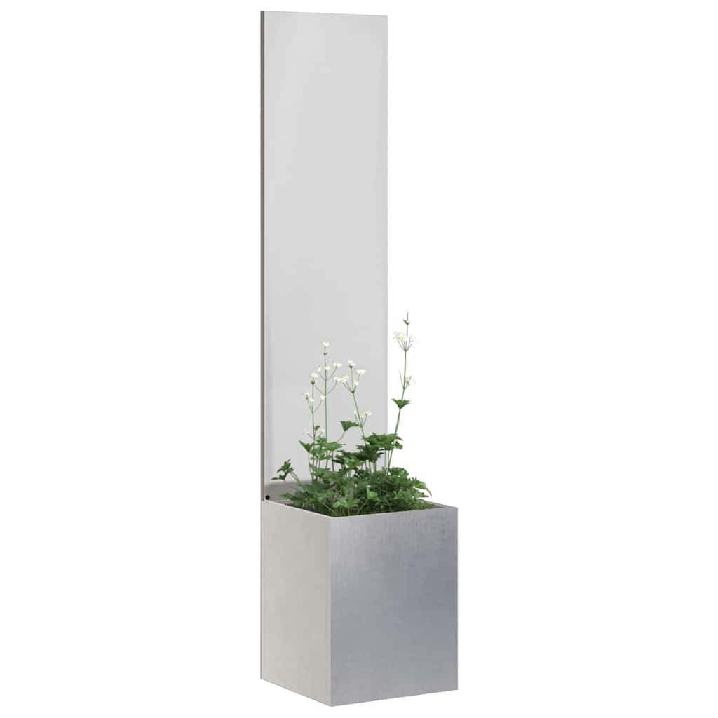 vidaXL Οθόνη Ιδιωτικότητας Κήπου Ασημί 32 x 140 εκ. Ανοξείδωτο ατσάλι