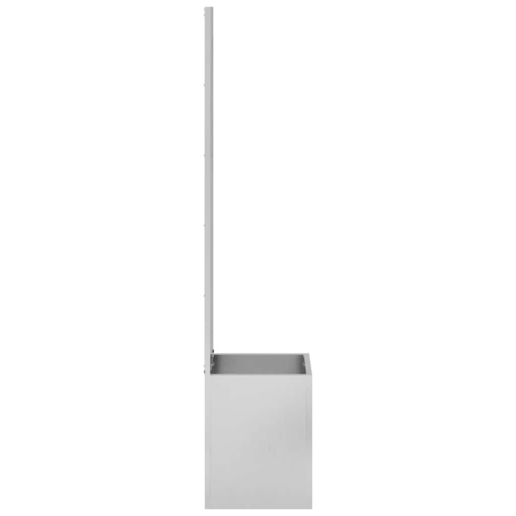 vidaXL Οθόνη Ιδιωτικότητας Κήπου Ασημί 32 x 140 εκ. Ανοξείδωτο ατσάλι