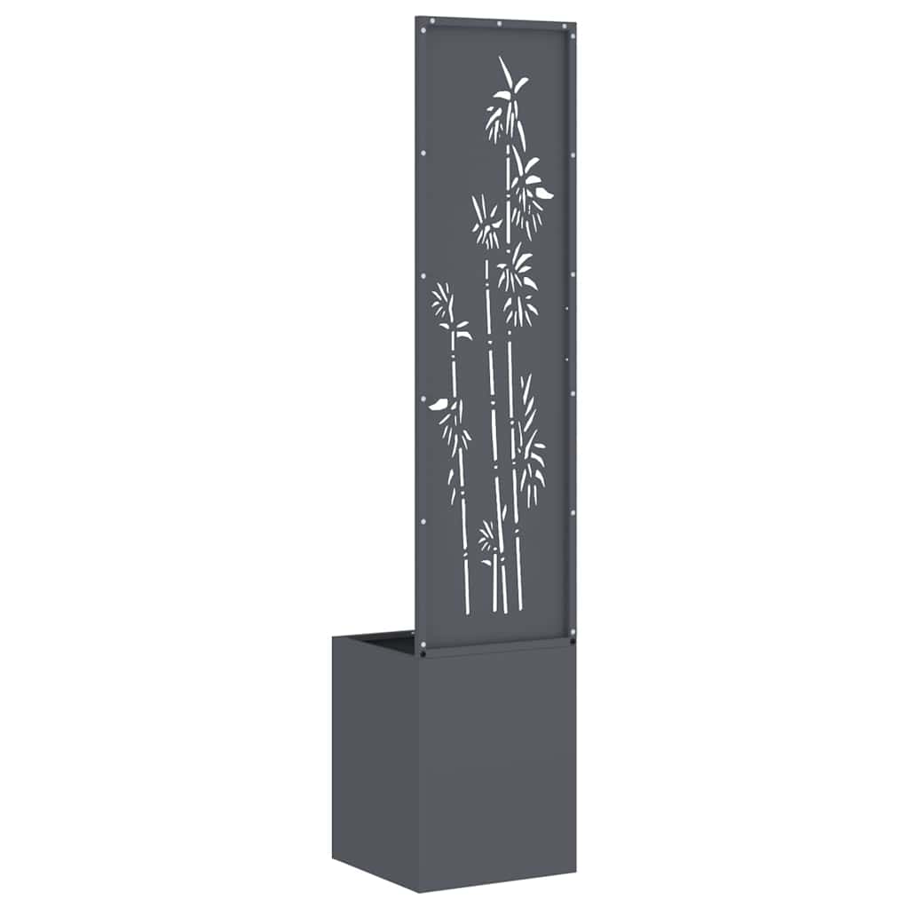 vidaXL Οθόνη Ιδιωτικότητας Κήπου Floral Ανθρακί 32 x 140 εκ.