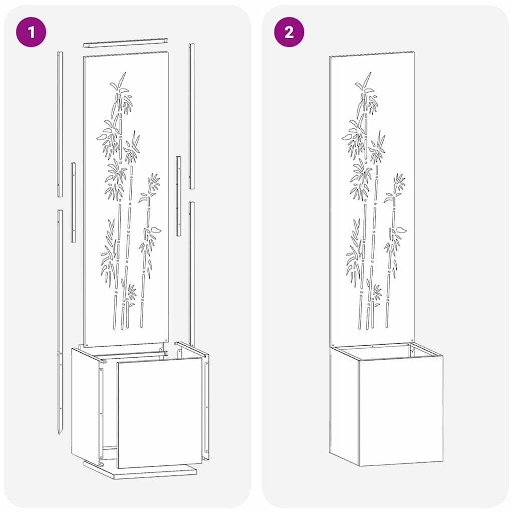 vidaXL Οθόνη Ιδιωτικότητας Κήπου Floral Λαδί 32 x 140 εκ.