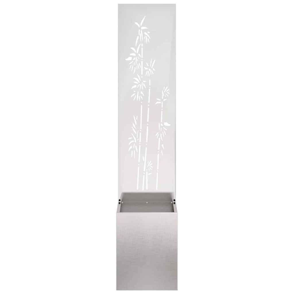 vidaXL Οθόνη Ιδιωτικότητας Κήπου Ασημί 32 x 140 εκ. Ανοξείδωτο ατσάλι