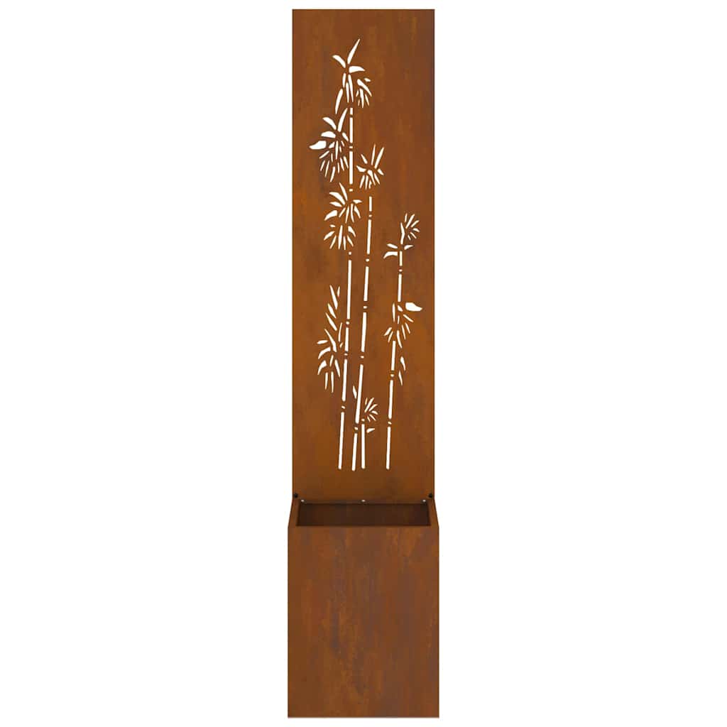 vidaXL Οθόνη Ιδιωτικότητας Κήπου Floral Σκ rusty 32 x 140 εκ.