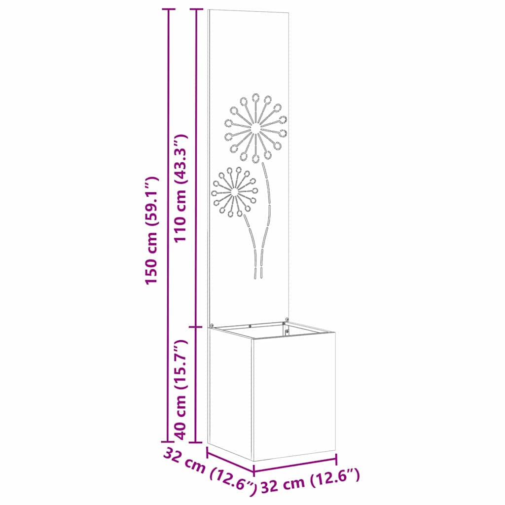 vidaXL Οθόνη Ιδιωτικότητας Κήπου Ασημί 32 x 140 εκ. Ανοξείδωτο ατσάλι