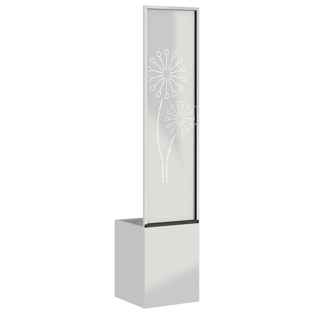 vidaXL Οθόνη Ιδιωτικότητας Κήπου Μαιανδρικό σχέδιο Ασημί 32 x 140 εκ.