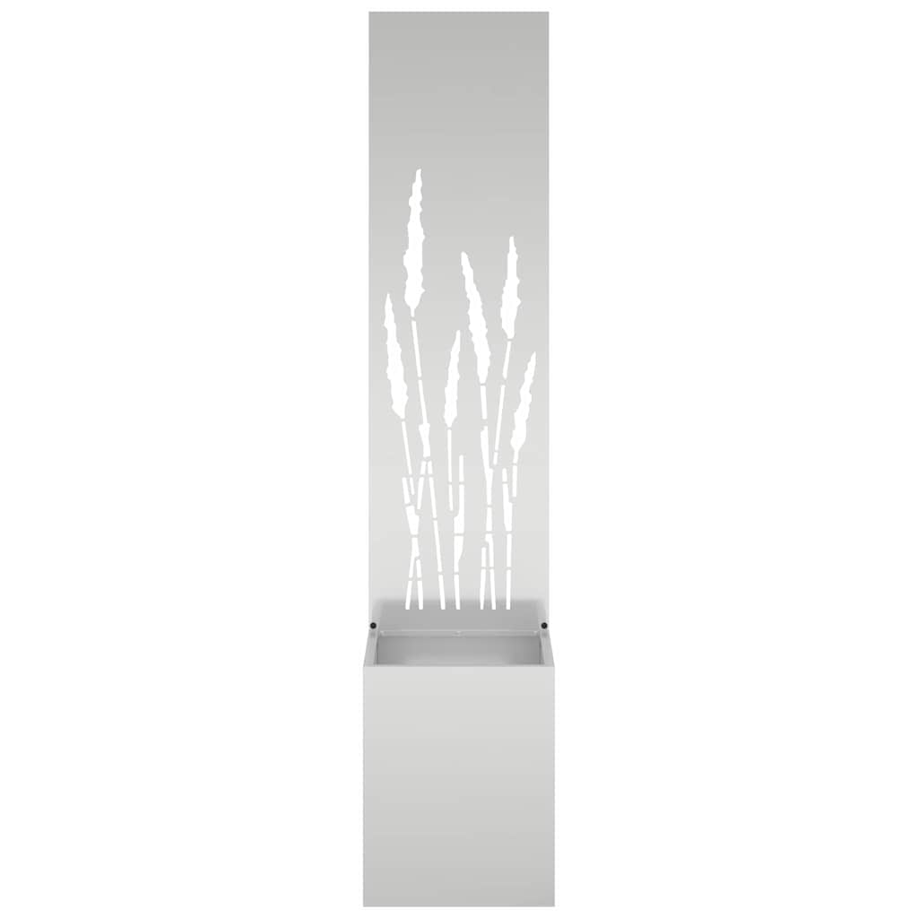 vidaXL Οθόνη Ιδιωτικότητας Κήπου Μαιανδρικό σχέδιο Ασημί 32 x 140 εκ.