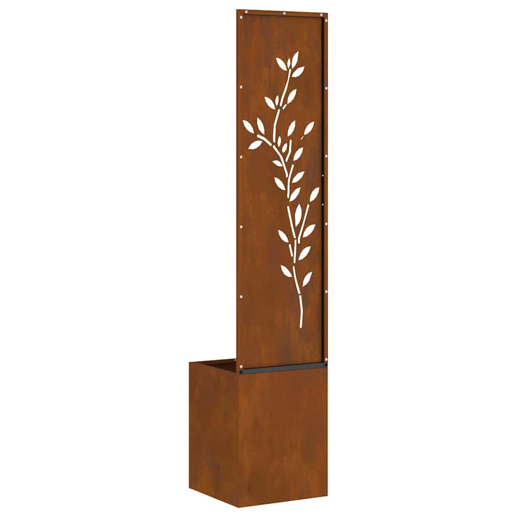 vidaXL Οθόνη Ιδιωτικότητας Κήπου Floral Σκ rusty 32 x 140 εκ.