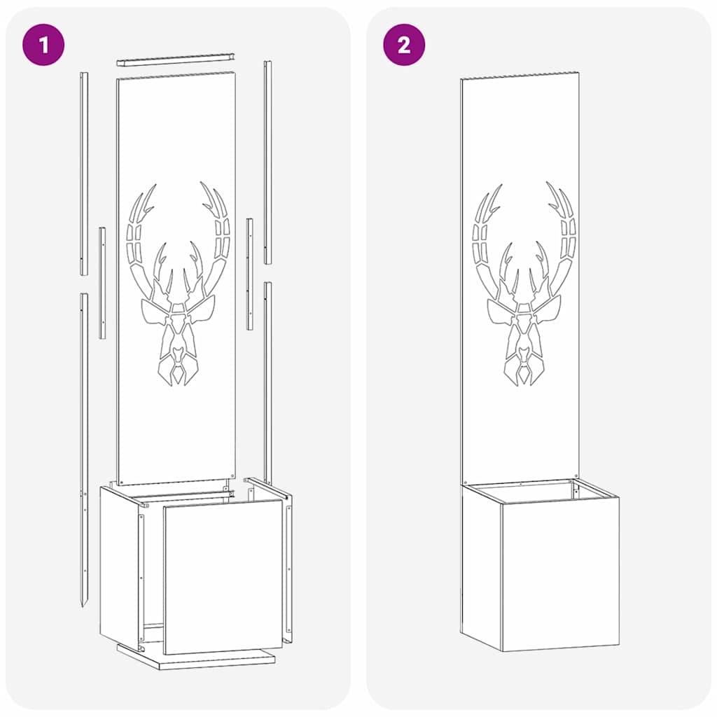 vidaXL Οθόνη Ιδιωτικότητας Κήπου Animal Print Λευκό 32 x 140 εκ.