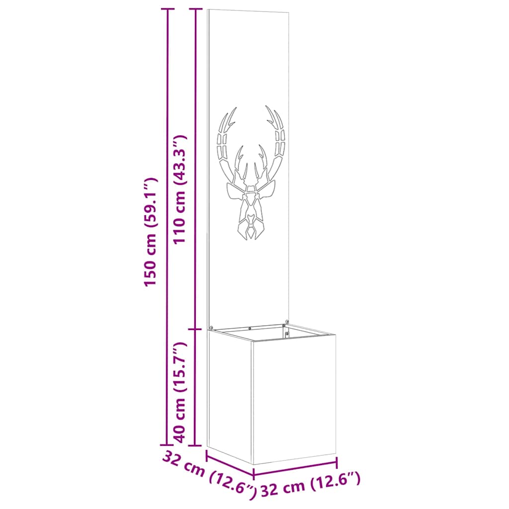 vidaXL Οθόνη Ιδιωτικότητας Κήπου Animal Print Ανθρακί 32 x 140 εκ.