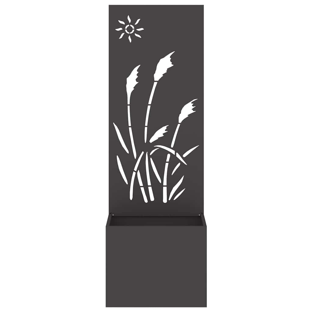 vidaXL Οθόνη Ιδιωτικότητας Κήπου Μαιανδρικό σχέδιο Μαύρο 50 x 140 cm