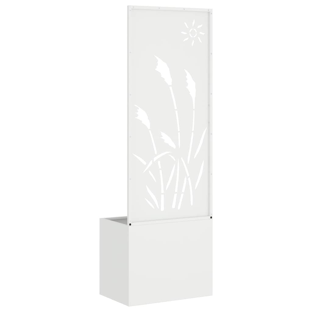 vidaXL Οθόνη Ιδιωτικότητας Κήπου Μαιανδρικό σχέδιο Λευκό 50 x 140 cm