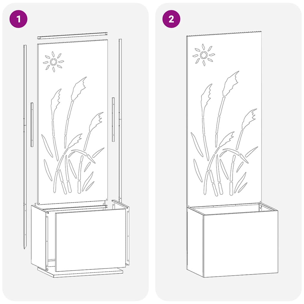 vidaXL Οθόνη Ιδιωτικότητας Κήπου Ασημί 50 x 140 cm Ανοξείδωτο ατσάλι