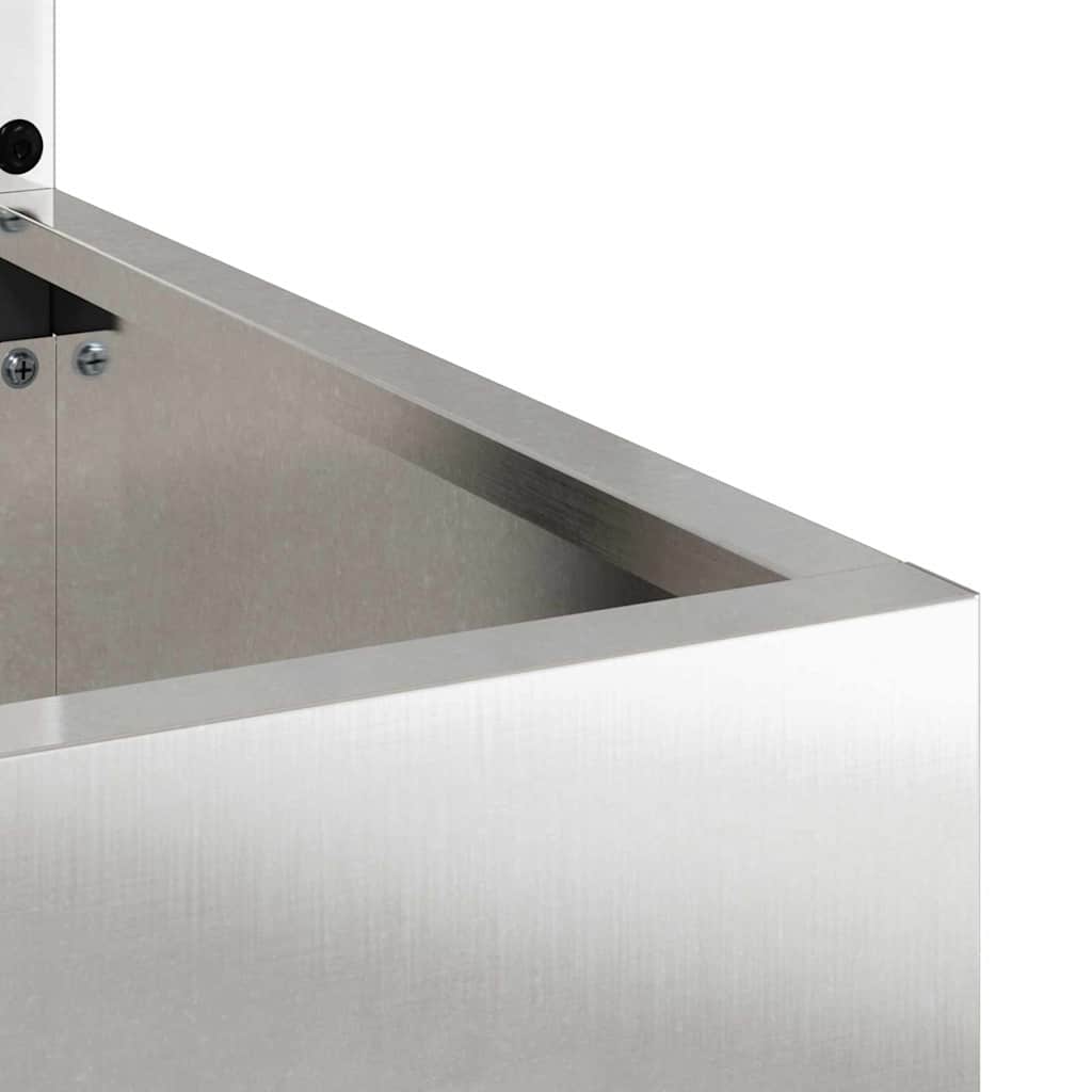 vidaXL Οθόνη Ιδιωτικότητας Κήπου Ασημί 50 x 140 cm Ανοξείδωτο ατσάλι