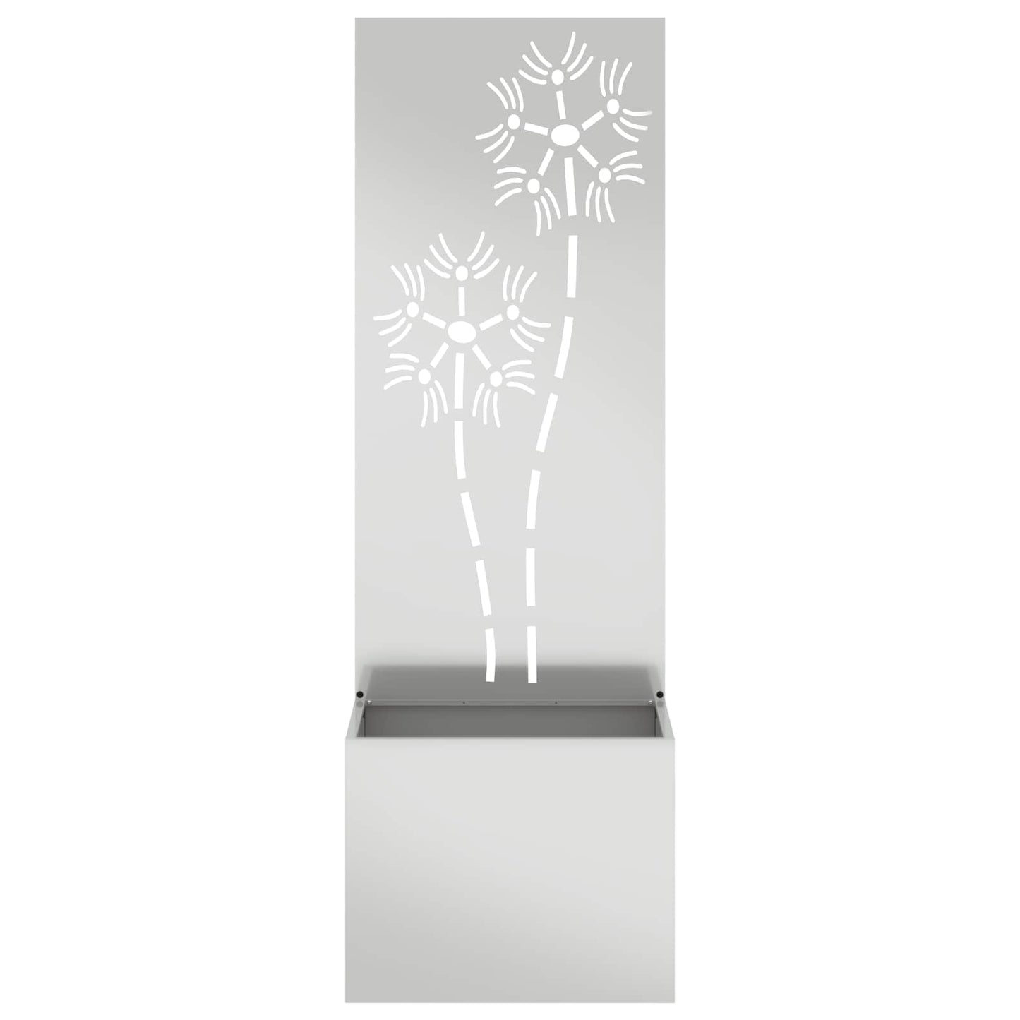vidaXL Οθόνη Ιδιωτικότητας Κήπου Floral Ασημί 50 x 150 cm