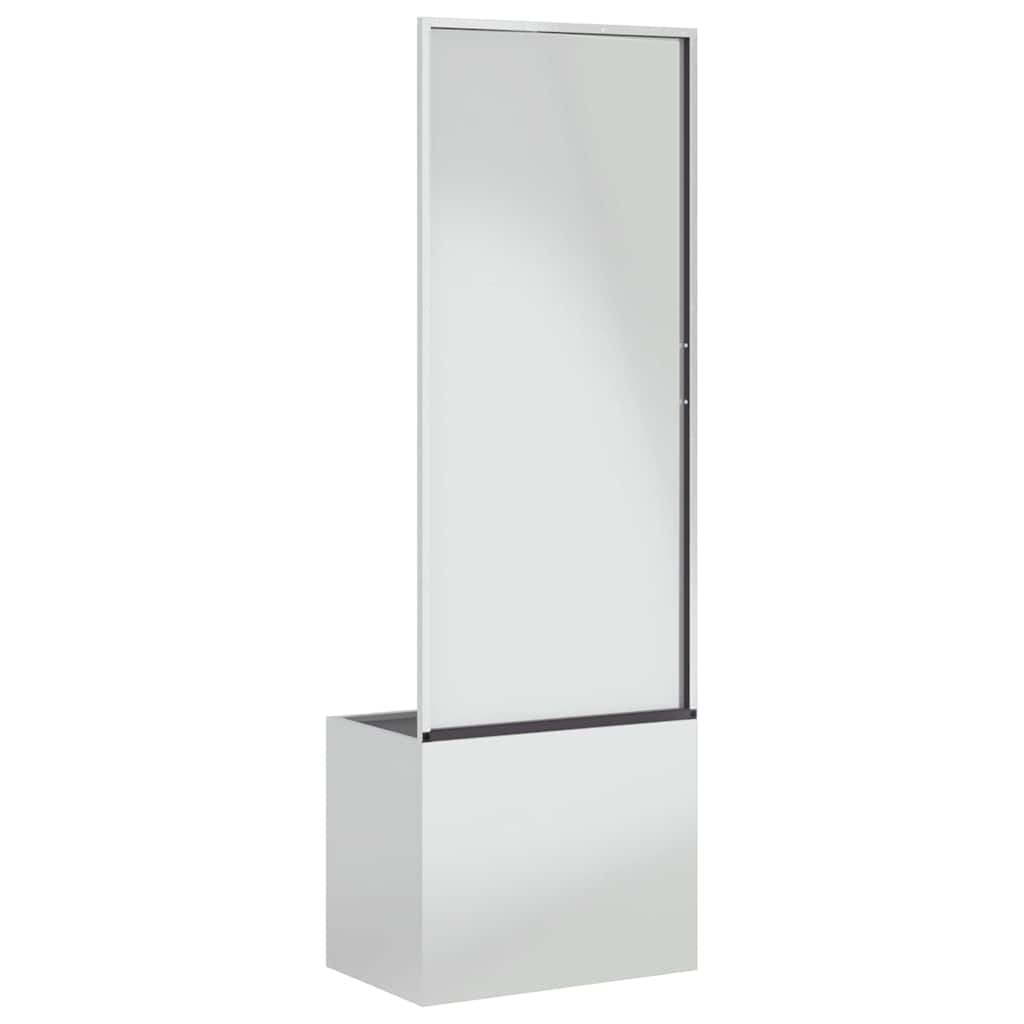 vidaXL Οθόνη Ιδιωτικότητας Κήπου Μαιανδρικό σχέδιο Ασημί 50 x 140 cm