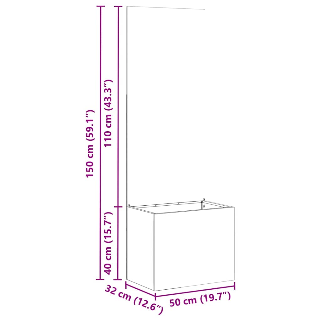 vidaXL Οθόνη Ιδιωτικότητας Κήπου Μαιανδρικό σχέδιο Ασημί 50 x 140 cm