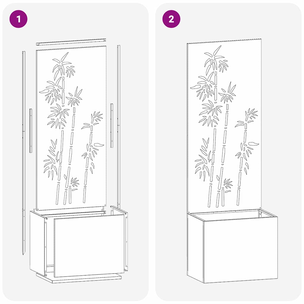vidaXL Οθόνη Ιδιωτικότητας Κήπου Floral Λευκό 50 x 140 cm