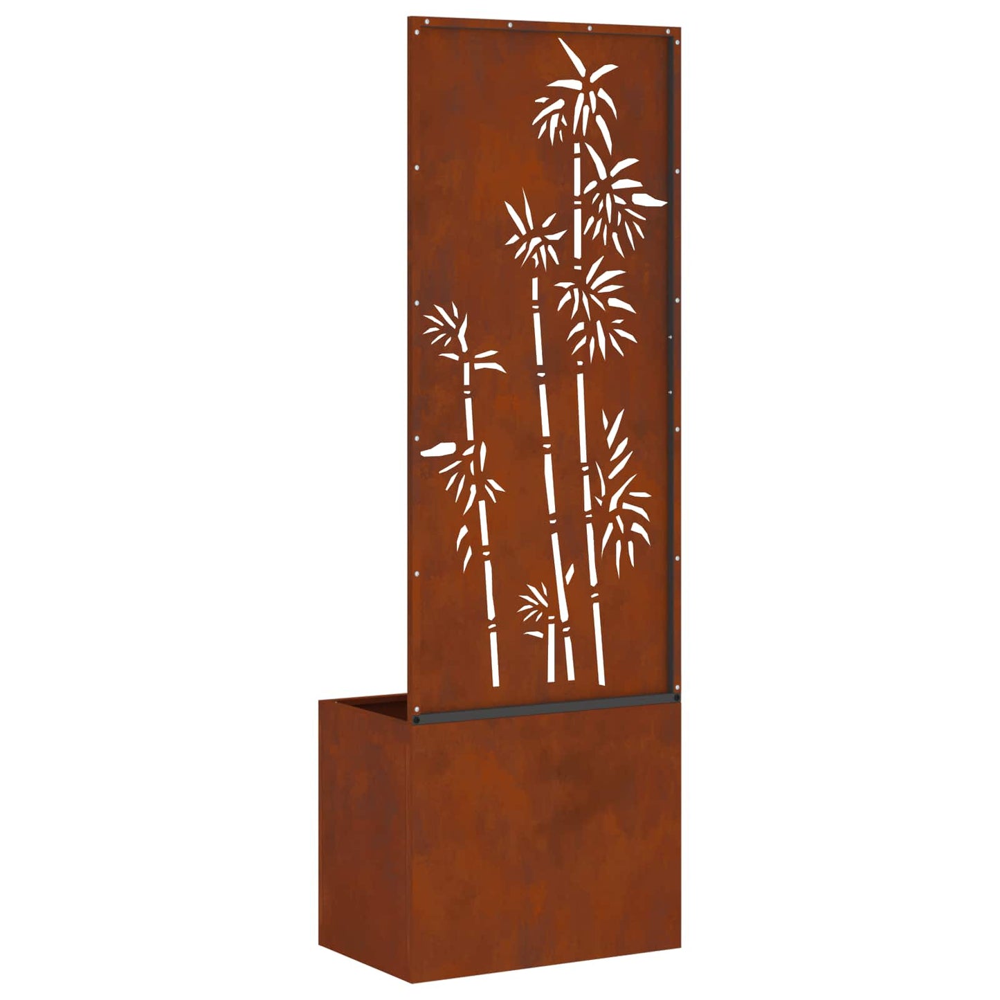vidaXL Οθόνη Ιδιωτικότητας Κήπου Floral Σκ rusty 50 x 32 x 150 εκ