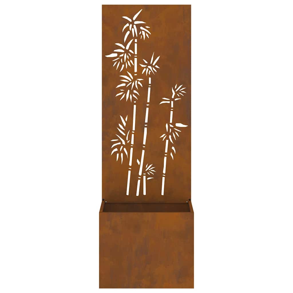 vidaXL Οθόνη Ιδιωτικότητας Κήπου Floral Σκ rusty 50 x 140 cm