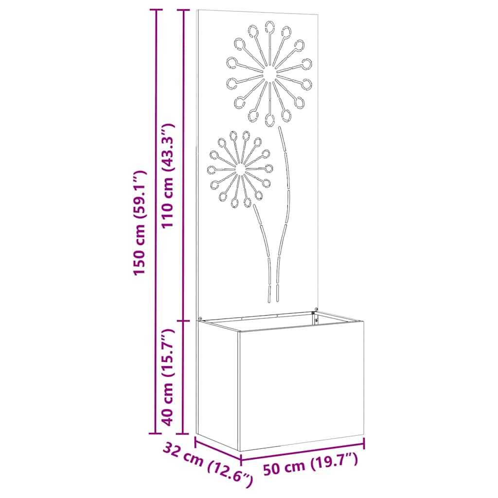 vidaXL Οθόνη Ιδιωτικότητας Κήπου Μαιανδρικό σχέδιο Λαδί 50 x 140 cm