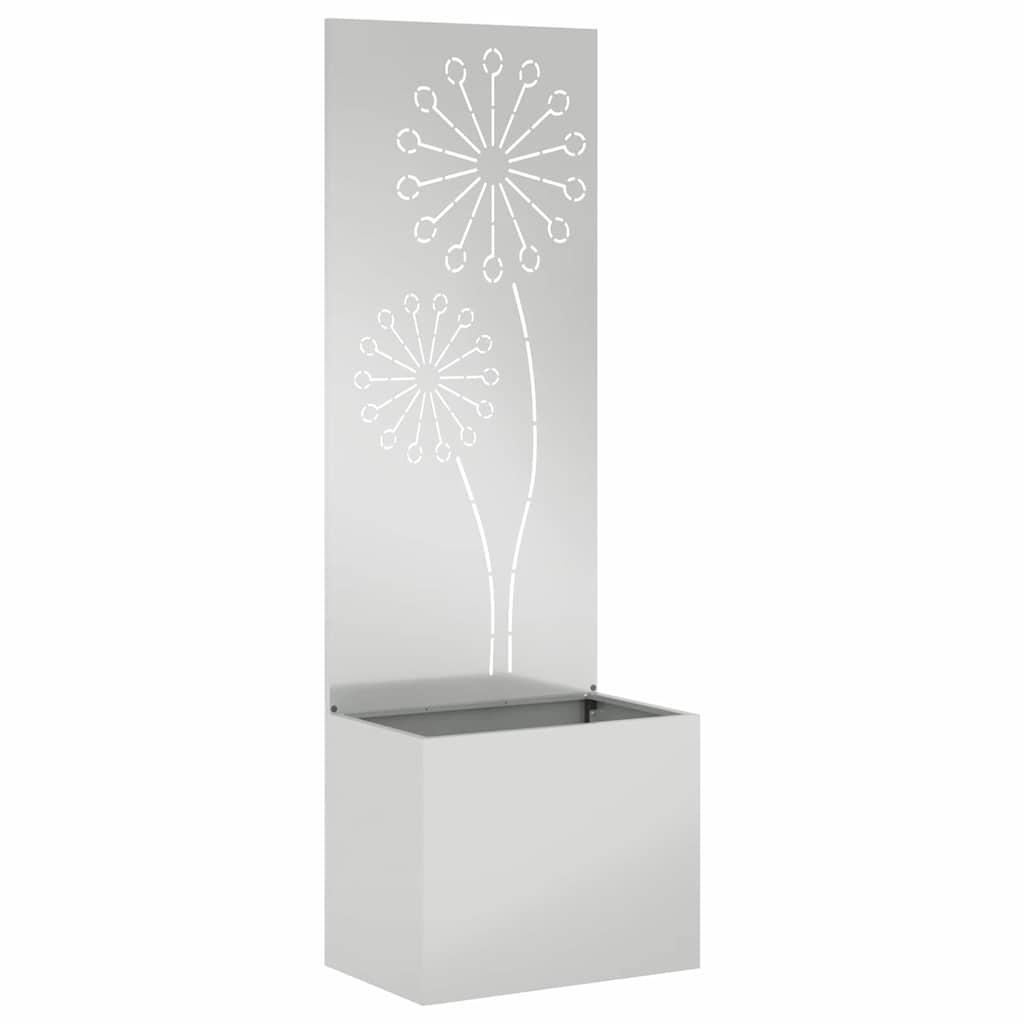 vidaXL Οθόνη Ιδιωτικότητας Κήπου Μαιανδρικό σχέδιο Ασημί 50 x 140 cm