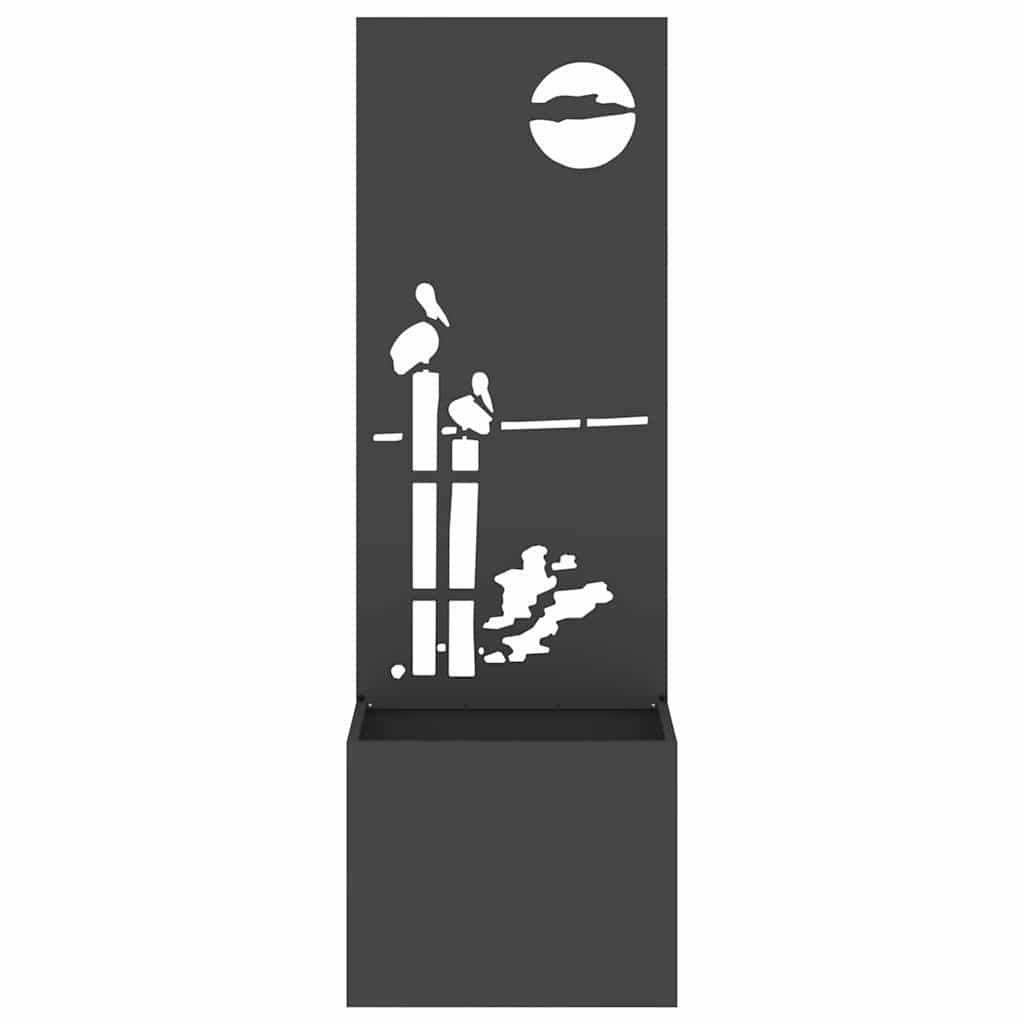 vidaXL Οθόνη Ιδιωτικότητας Κήπου Μαιανδρικό σχέδιο Μαύρο 50 x 140 cm