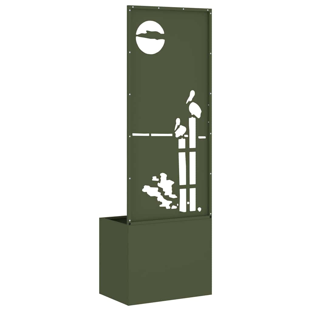 vidaXL Οθόνη Ιδιωτικότητας Κήπου Μαιανδρικό σχέδιο Λαδί 50 x 140 cm