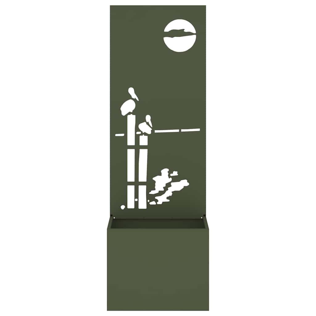 vidaXL Οθόνη Ιδιωτικότητας Κήπου Μαιανδρικό σχέδιο Λαδί 50 x 140 cm