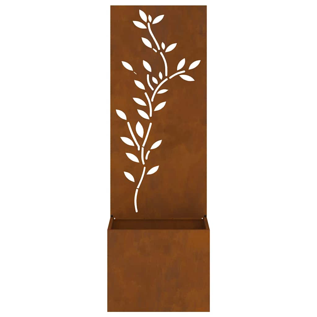 vidaXL Οθόνη Ιδιωτικότητας Κήπου Floral Σκ rusty 50 x 140 cm