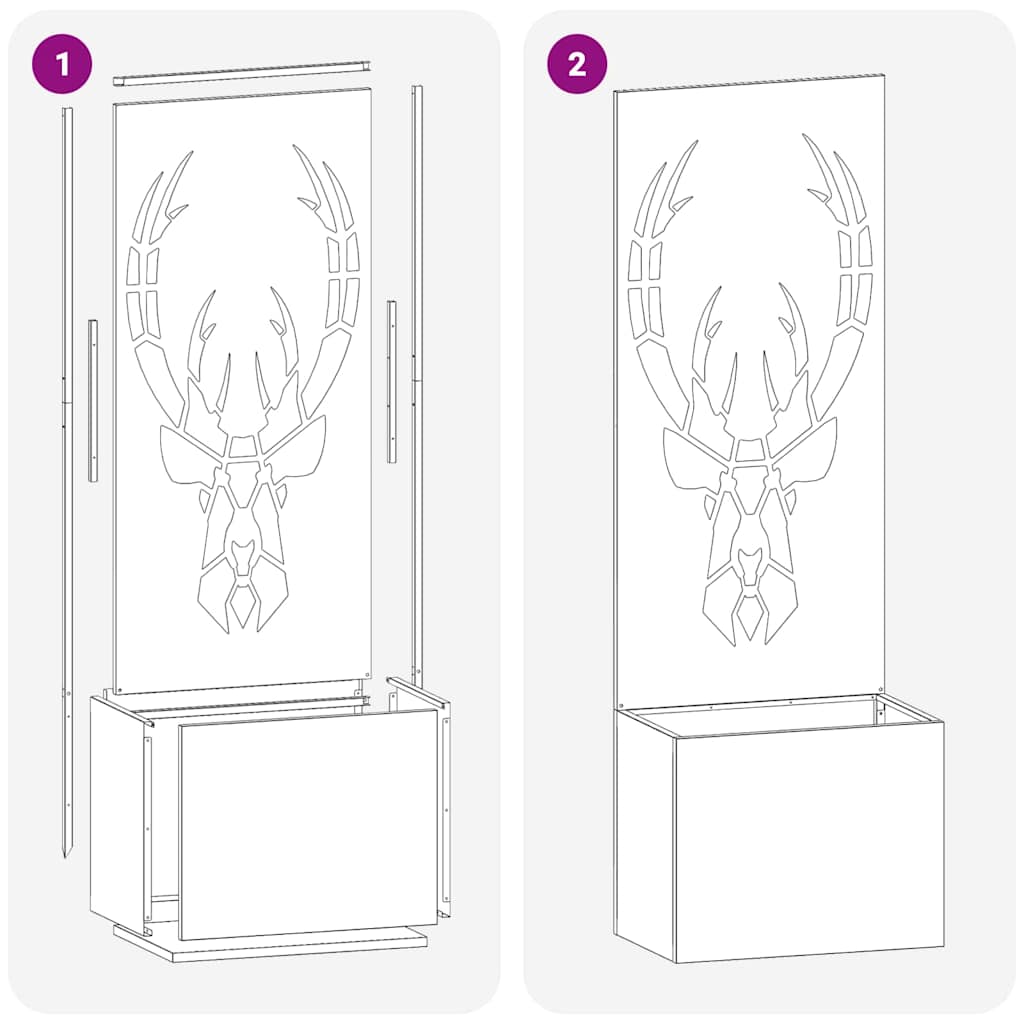 vidaXL Οθόνη Ιδιωτικότητας Κήπου Animal Print Ανθρακί 50 x 140 cm