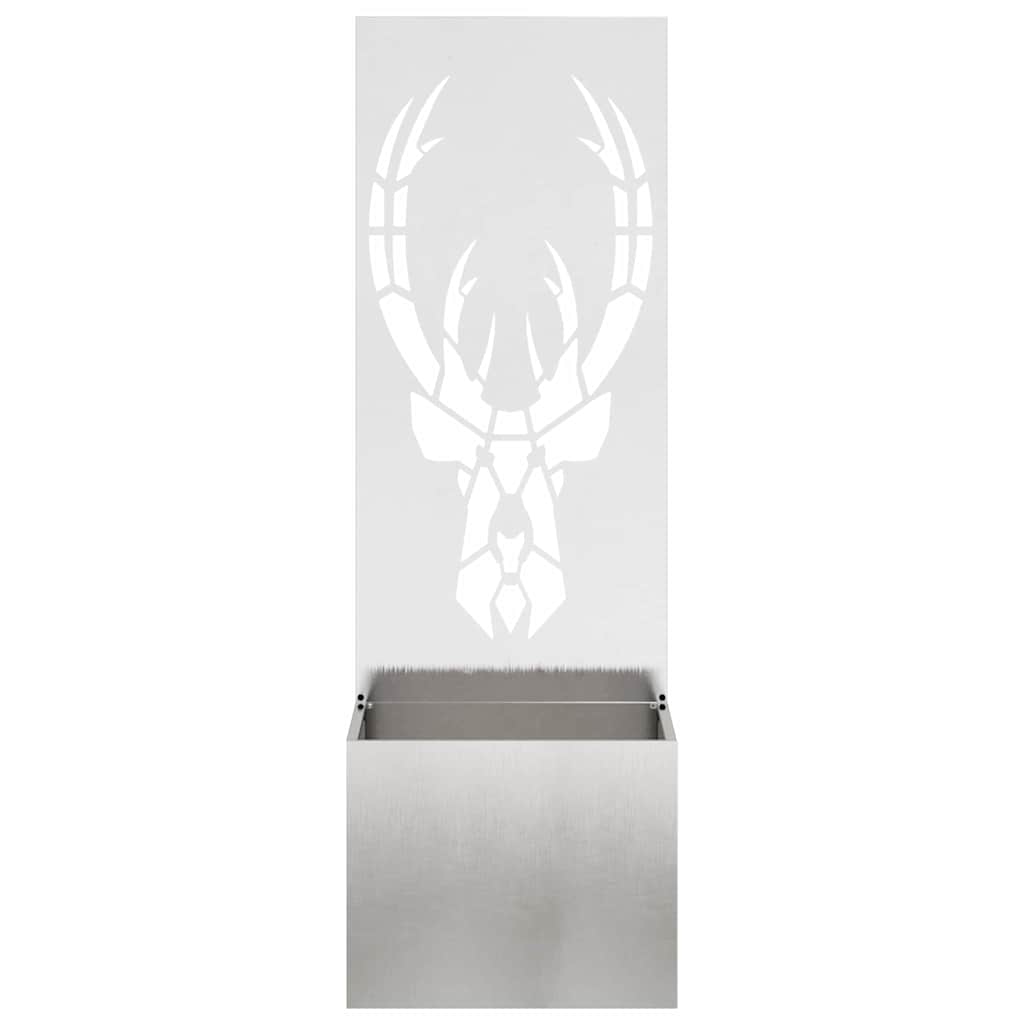 vidaXL Οθόνη Ιδιωτικότητας Κήπου Ασημί 50 x 140 cm Ανοξείδωτο ατσάλι