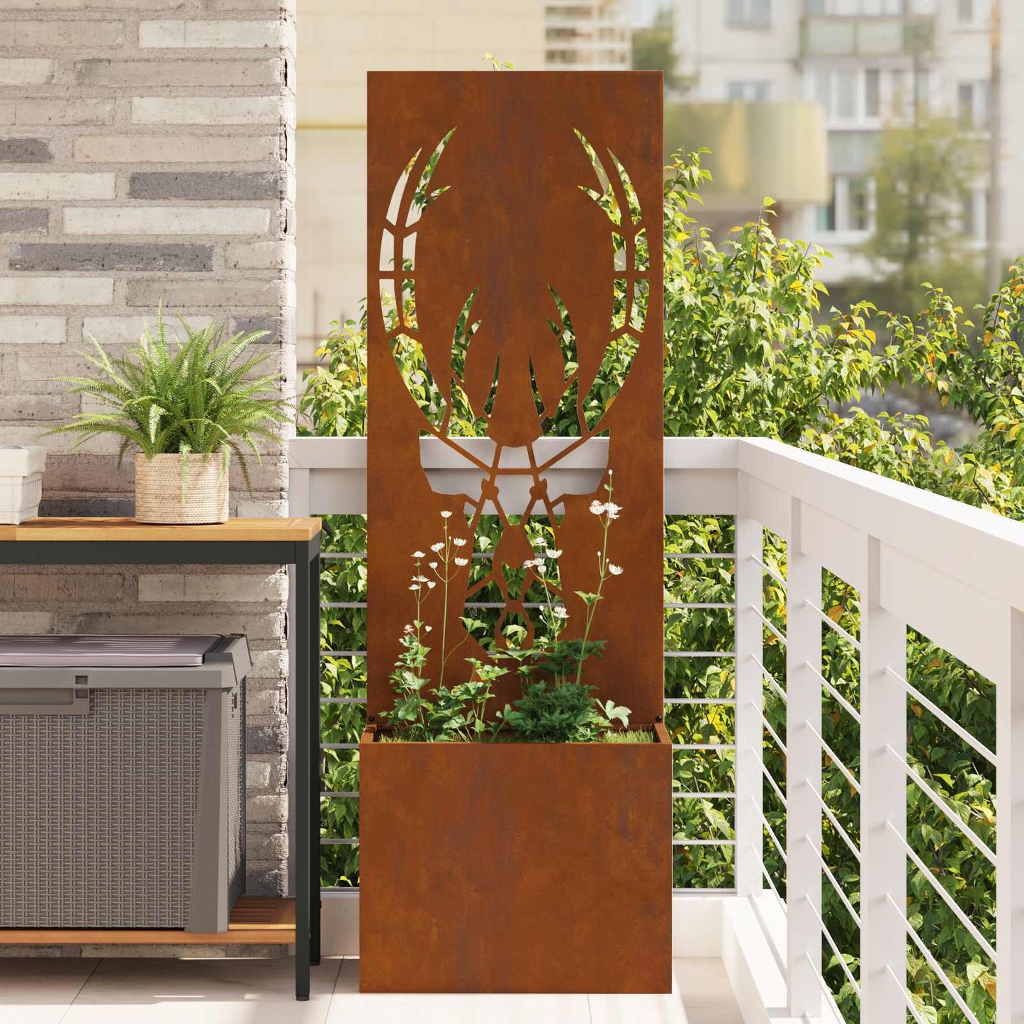 vidaXL Οθόνη Ιδιωτικότητας Κήπου Animal Print Σκ rusty 50 x 140 cm