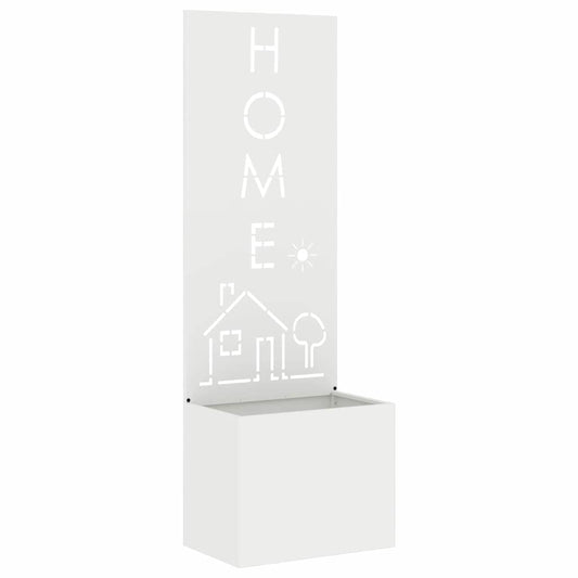 vidaXL Οθόνη Ιδιωτικότητας Κήπου Μαιανδρικό σχέδιο Λευκό 50 x 140 cm