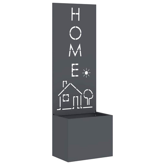 vidaXL Γλάστρα Κήπου με Διακοσμητική Πάνελ Ανθρακί 50 x 140 cm